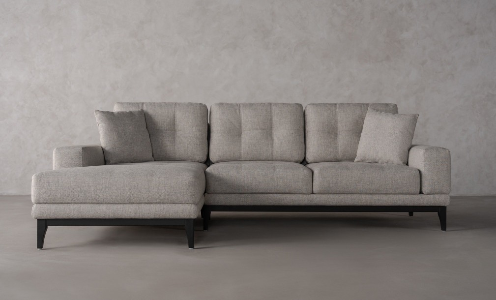 Foster Left Corner Sofa Bed with Black Oak Legs- Cosmic 21541-08