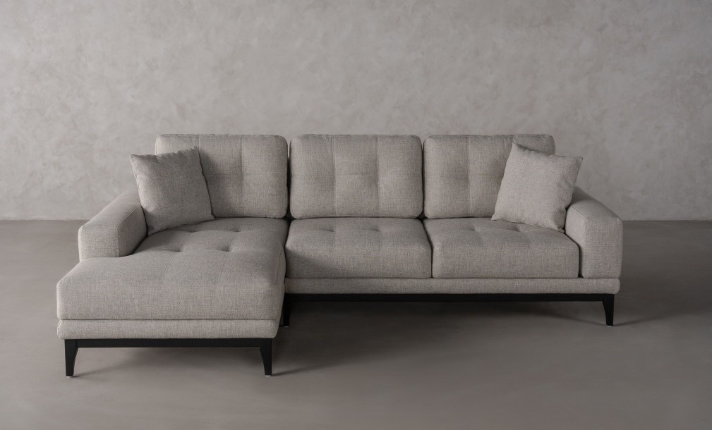Foster Left Corner Sofa Bed with Black Oak Legs- Cosmic 21541-08
