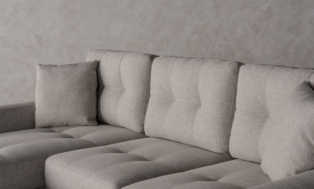 Foster Left Corner Sofa Bed with Black Oak Legs- Cosmic 21541-08