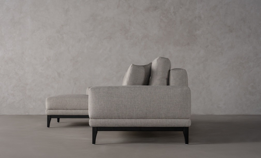Foster Left Corner Sofa Bed with Black Oak Legs- Cosmic 21541-08