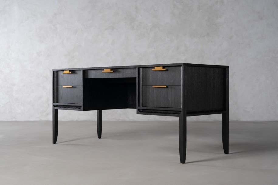 City Desk Black Oak color  