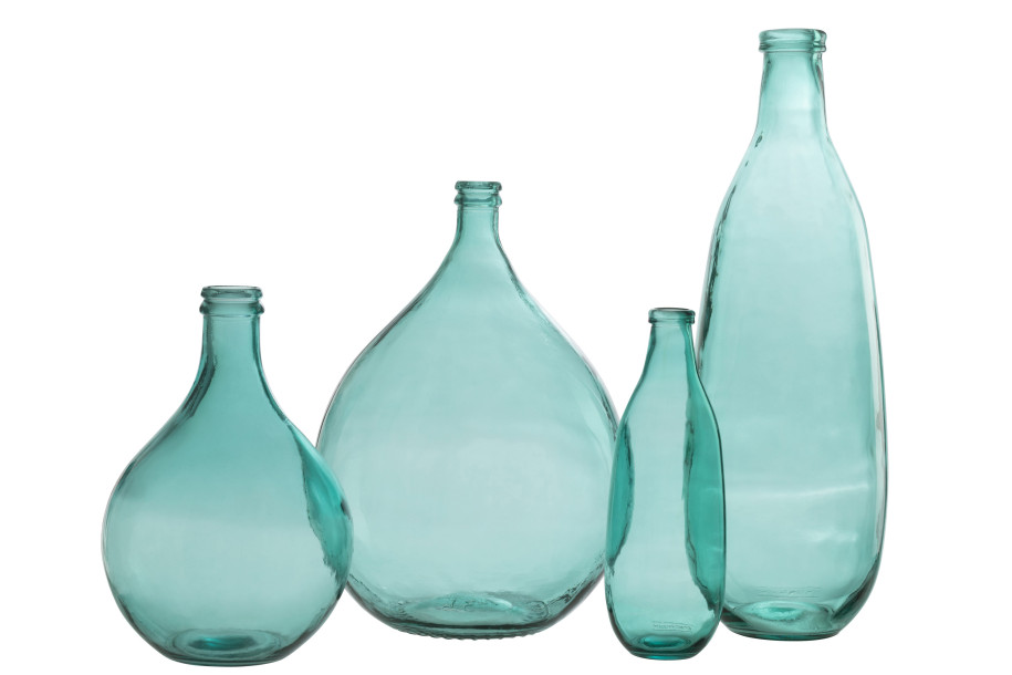 Aqua Vase Bottle Glass L
