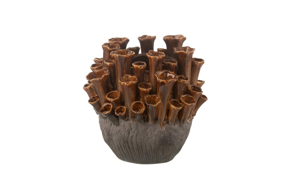Vase Anemone Brown/Grey Small (28,5x23,5x28cm)