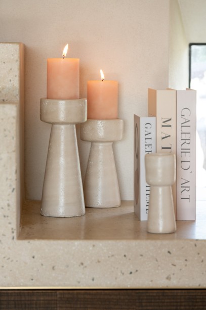 Candleholder Olina Cream Medium (10X10X20Cm)