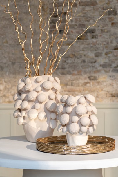 Vase Fungi Beige Large (33,5X33,5X46Cm)