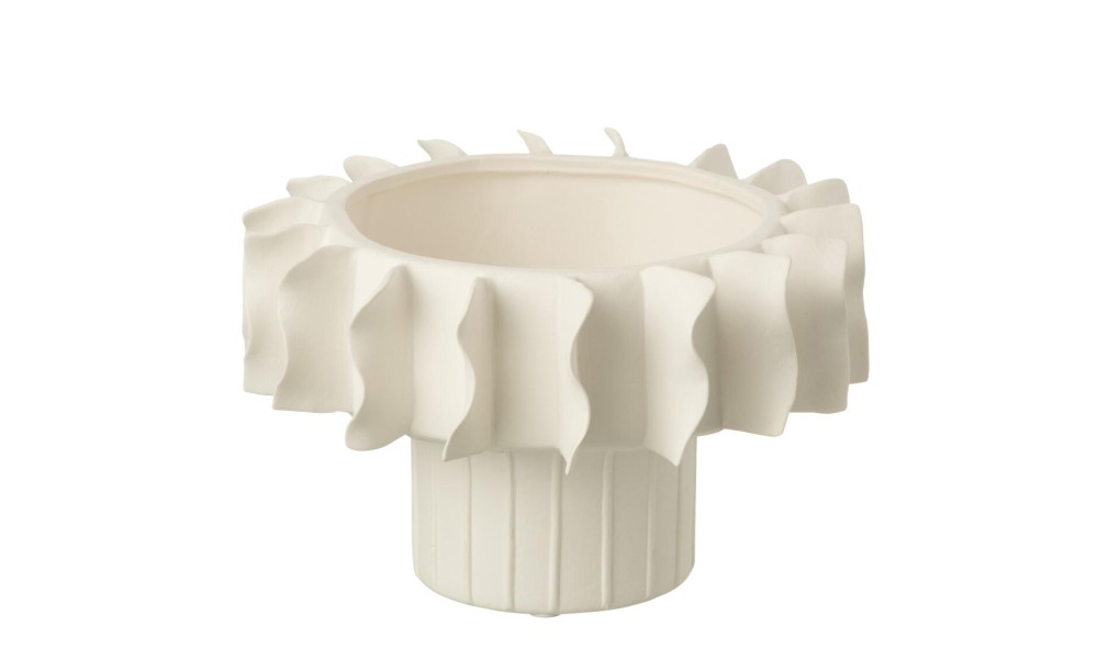 Vase Helix Round White Small (22X22X14Cm)