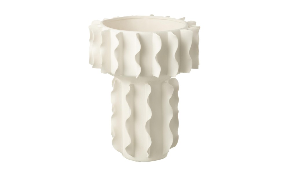 Vase Helix Round White Large (25X25X29Cm)