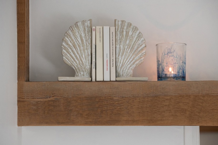 Seashell Bookend White/Natural Set Of 2