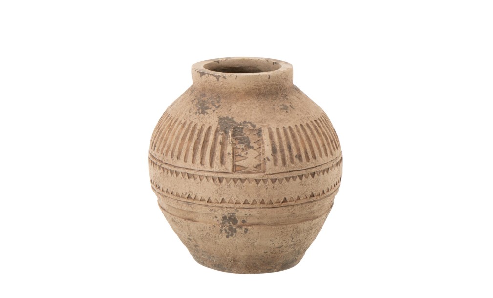 Flowerpot Antique Outdoor Beige Small (28X28X28Cm)