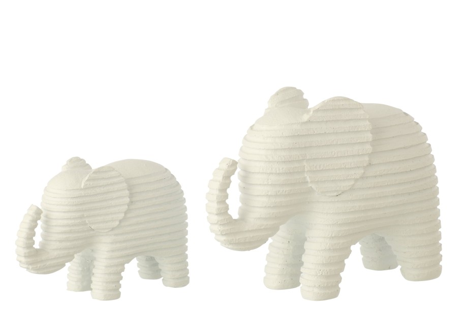 Elephant Striped White Large (22,2X9X16,7Cm)