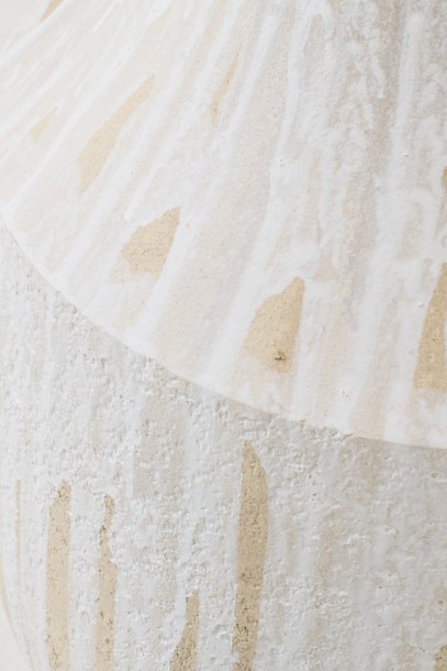 Floor Vase White/Light Beige Small (35X35X65Cm)