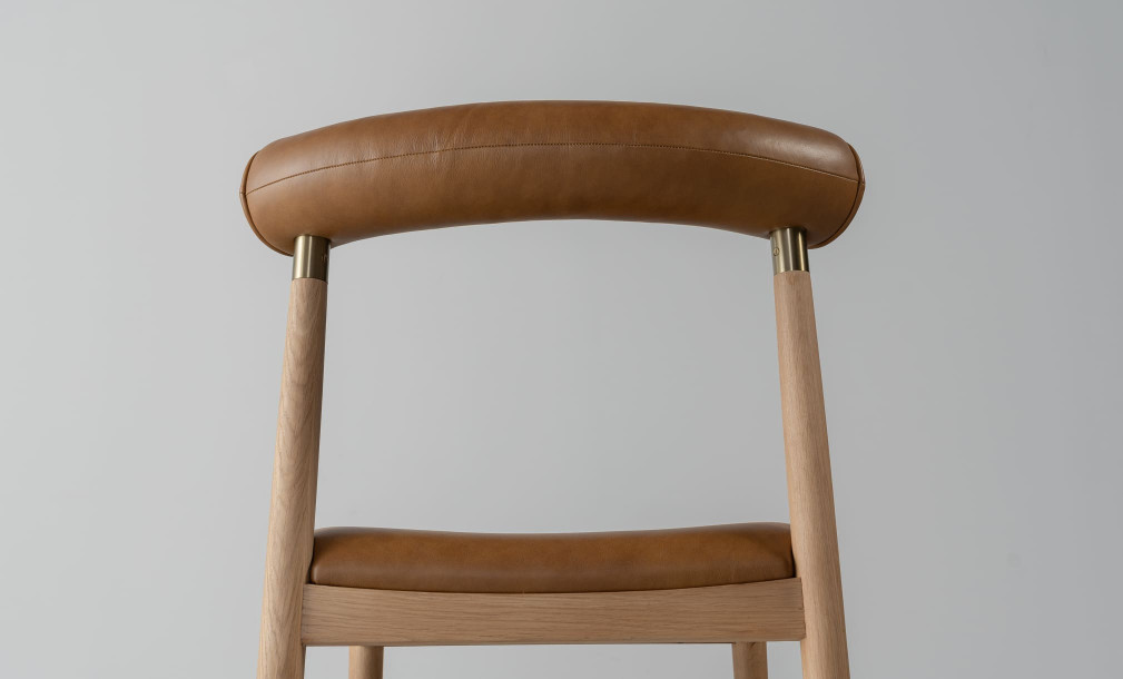 Naomi Dining Chair Light oak / Leather