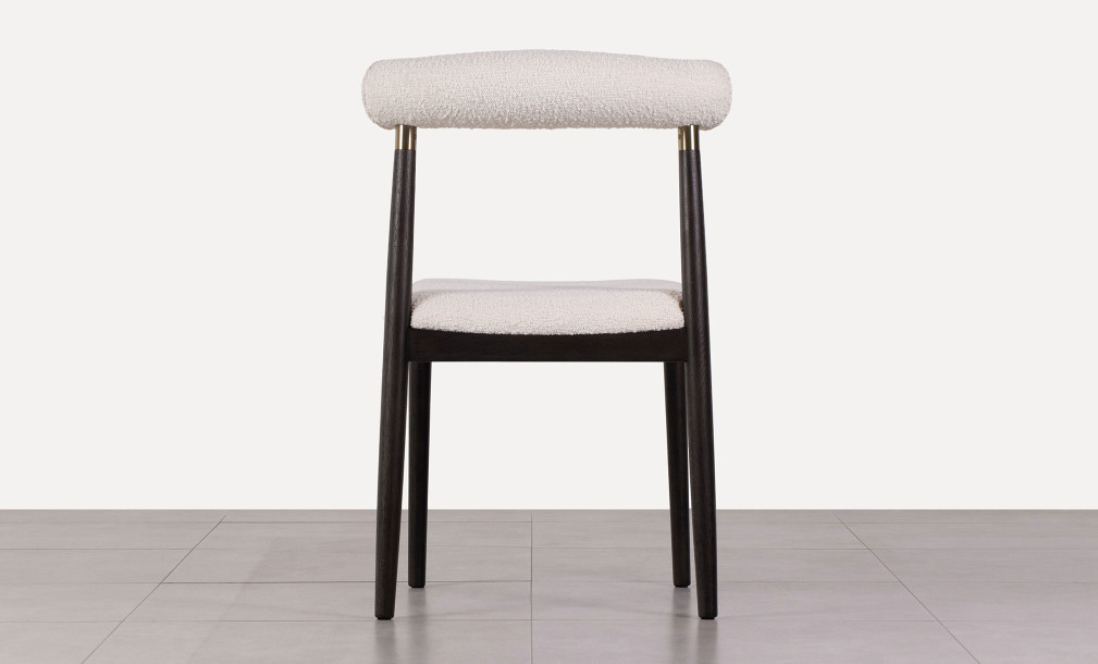 Naomi Dining Chair Dark oak / Ivory boucle