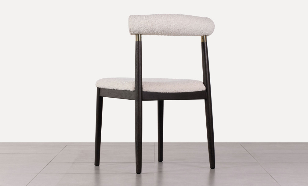 Naomi Dining Chair Dark oak / Ivory boucle