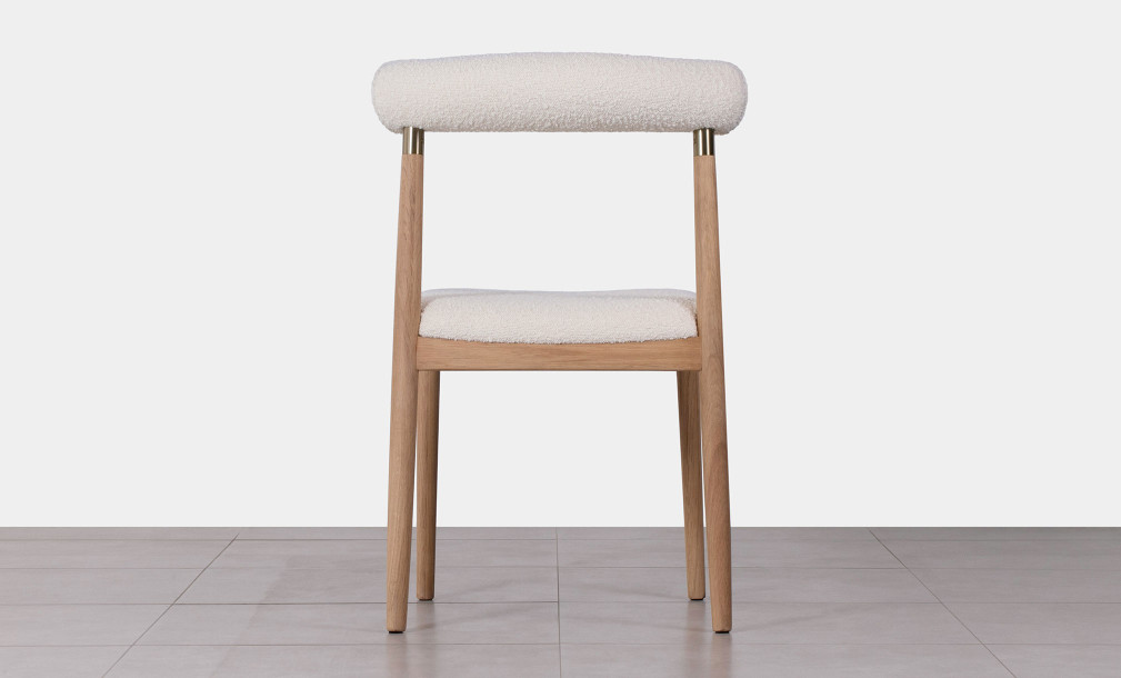 Naomi Dining Chair Light oak / Ivory boucle