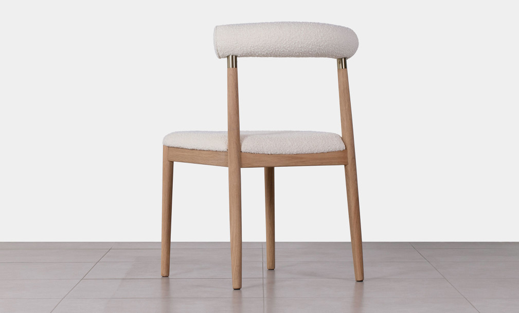 Naomi Dining Chair Light oak / Ivory boucle