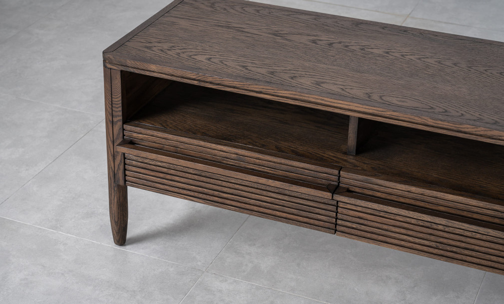 Lines Media Console with 3 Drawers