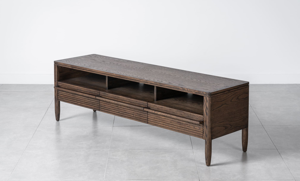 Lines Media Console with 3 Drawers