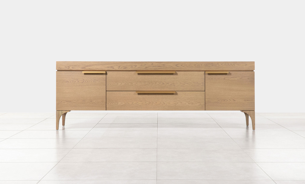 Bridge Low Media Console Cappuccino finish