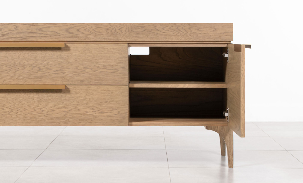 Bridge Low Media Console Cappuccino finish