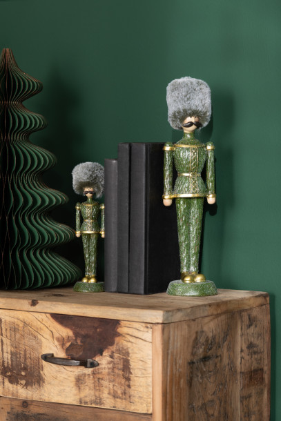 Nutcracker Fur Hat Green L (10x10x32cm)
