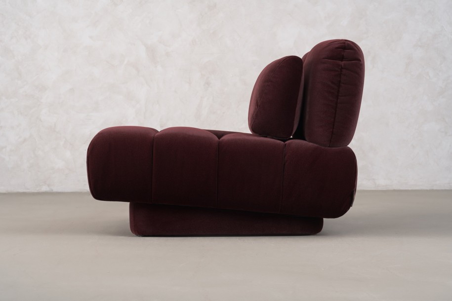 Bubble Armchair (fabric Maroon)