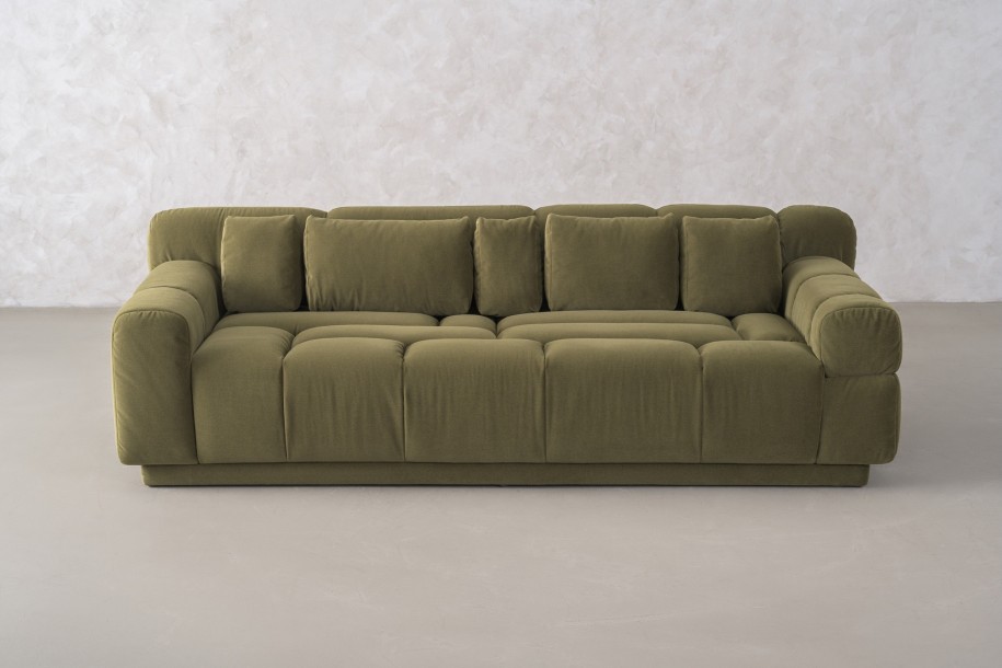 Bubble 3 Seater Sofa (fabric Moss)