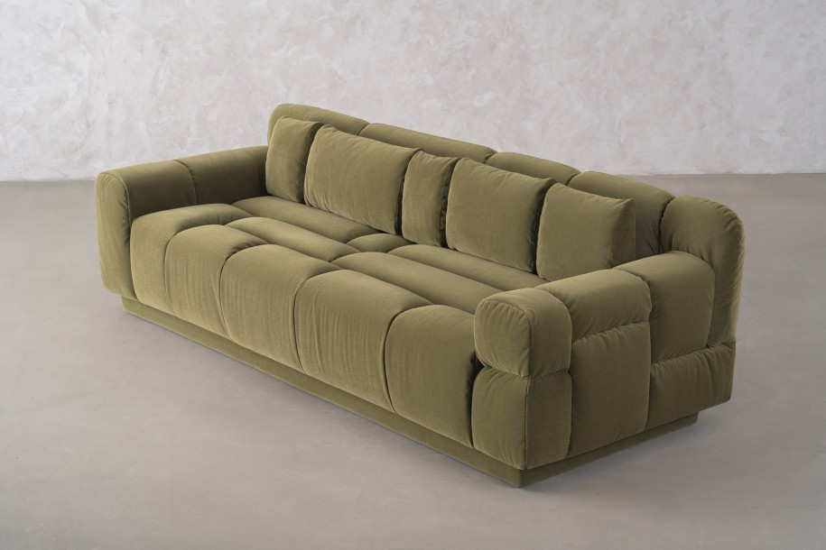 Bubble 3 Seater Sofa (fabric Moss)