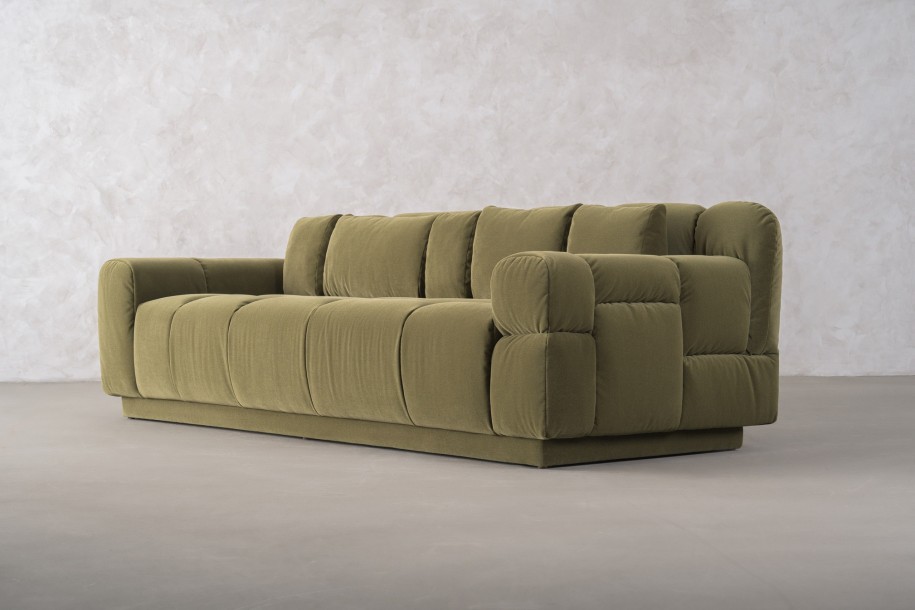 Bubble 3 Seater Sofa (fabric Moss)
