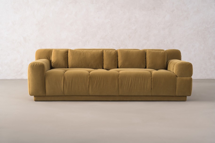 Bubble 3 Seater Sofa (fabric Amber)