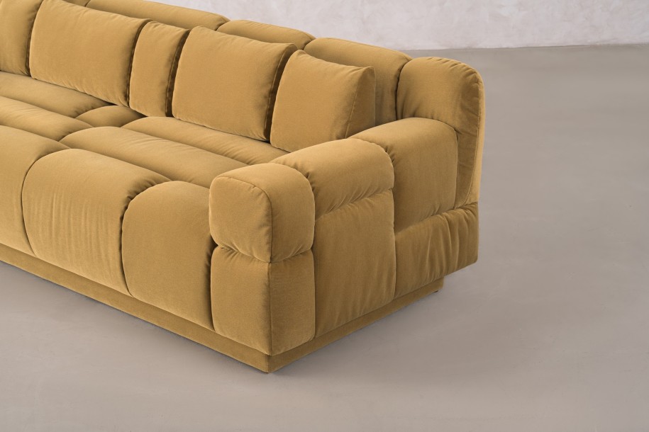 Bubble 3 Seater Sofa (fabric Amber)