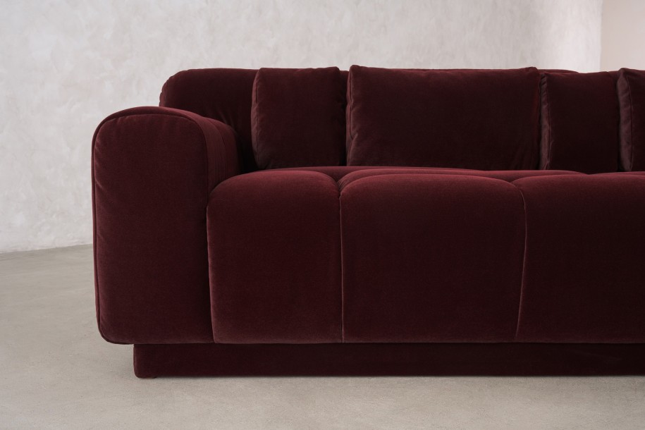 Bubble 3 Seater Sofa (fabric Maroon)