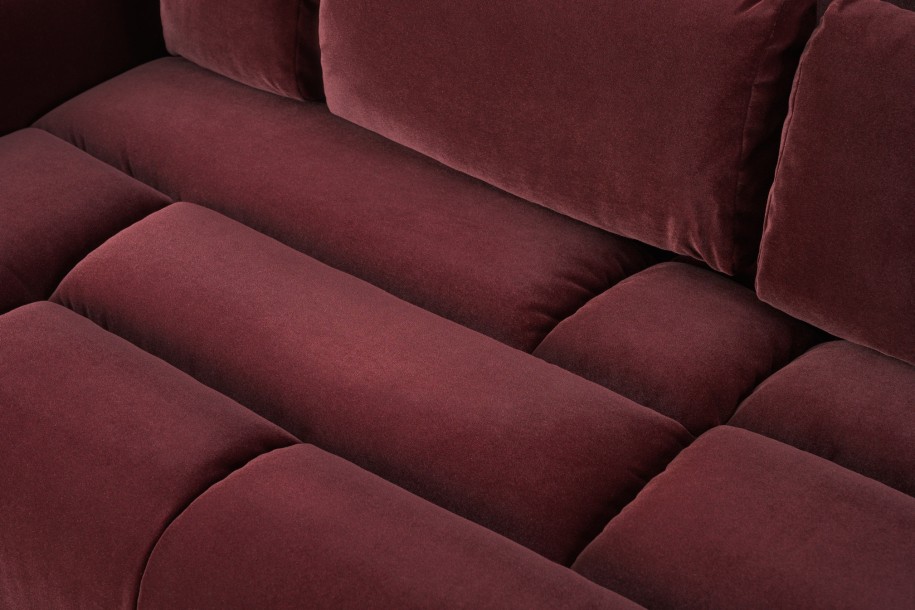 Bubble 3 Seater Sofa (fabric Maroon)