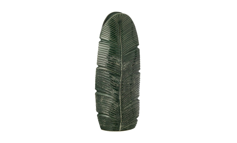 Vase Leaf Dark Green Large (23X13,5X60Cm)