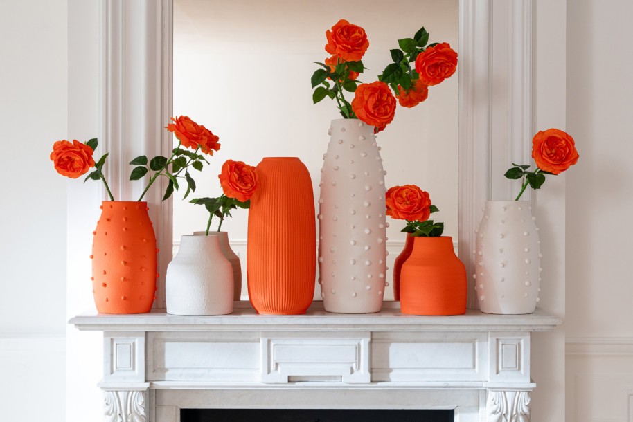 Vase Ruby Dots White Large (22X22X57,5Cm)
