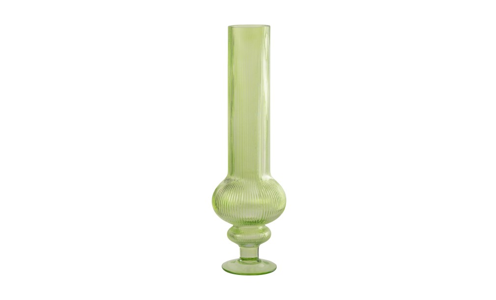 Vase Ada Ribbed Green Large (15,3X15,3X50Cm)