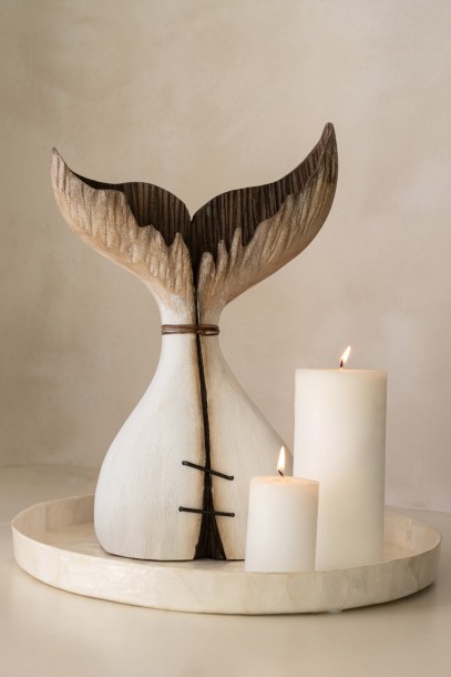 Whale Tail Natural/White Small (16,5X7X25,5Cm)