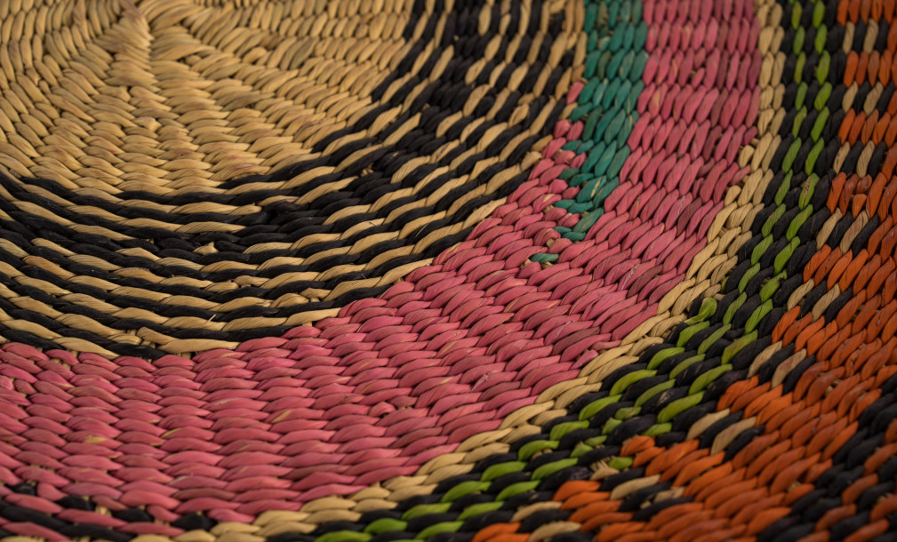 Small Woven Tray Colourful Ghana Multicolor Ver.1