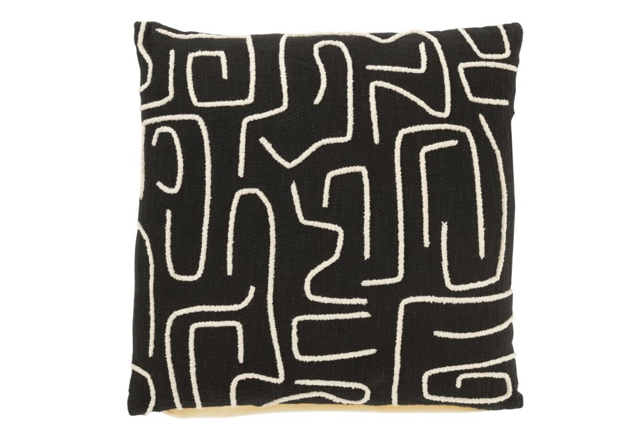 Melle Cushion Black (50x50x15cm)