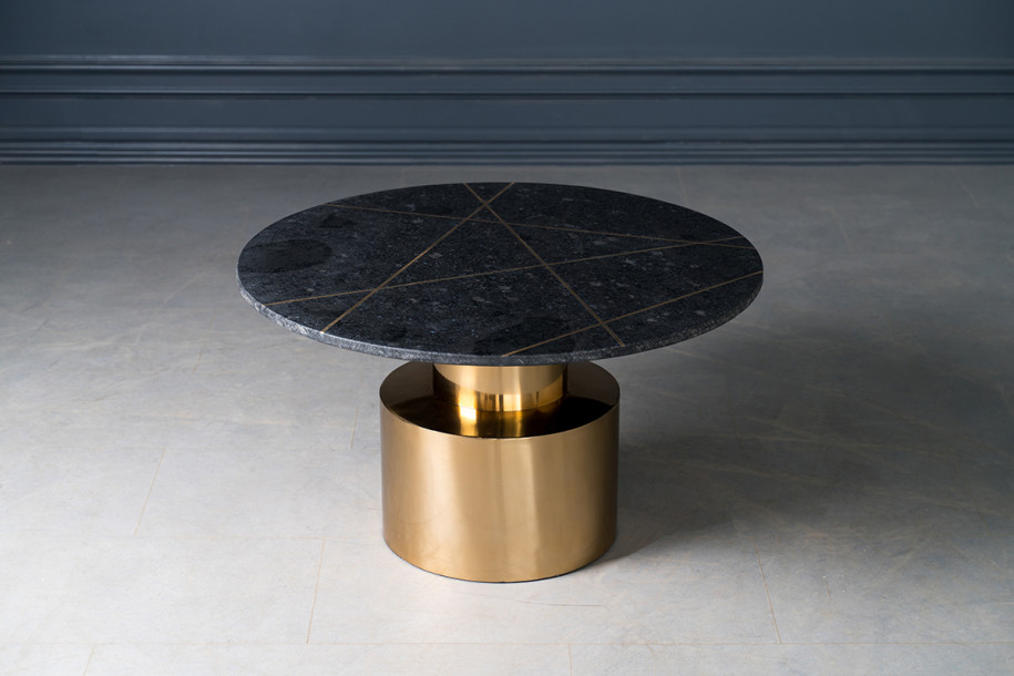 Dark Cork Marble Top Coffee Table
