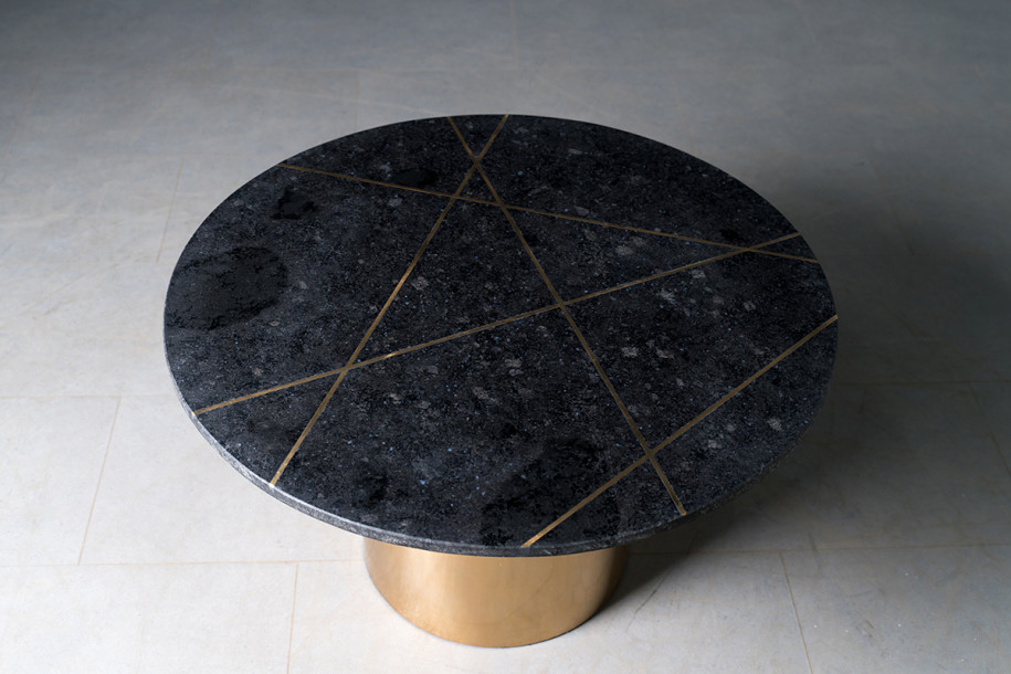 Dark Cork Marble Top Coffee Table