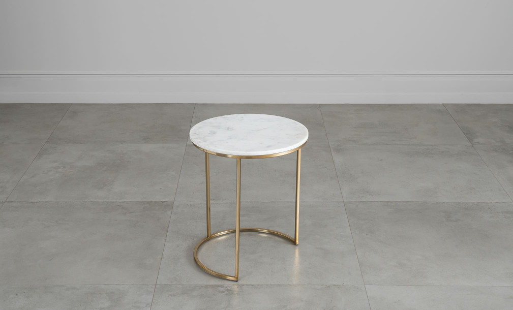 Soho Marble Top Side Tables Set of 2 Pieces