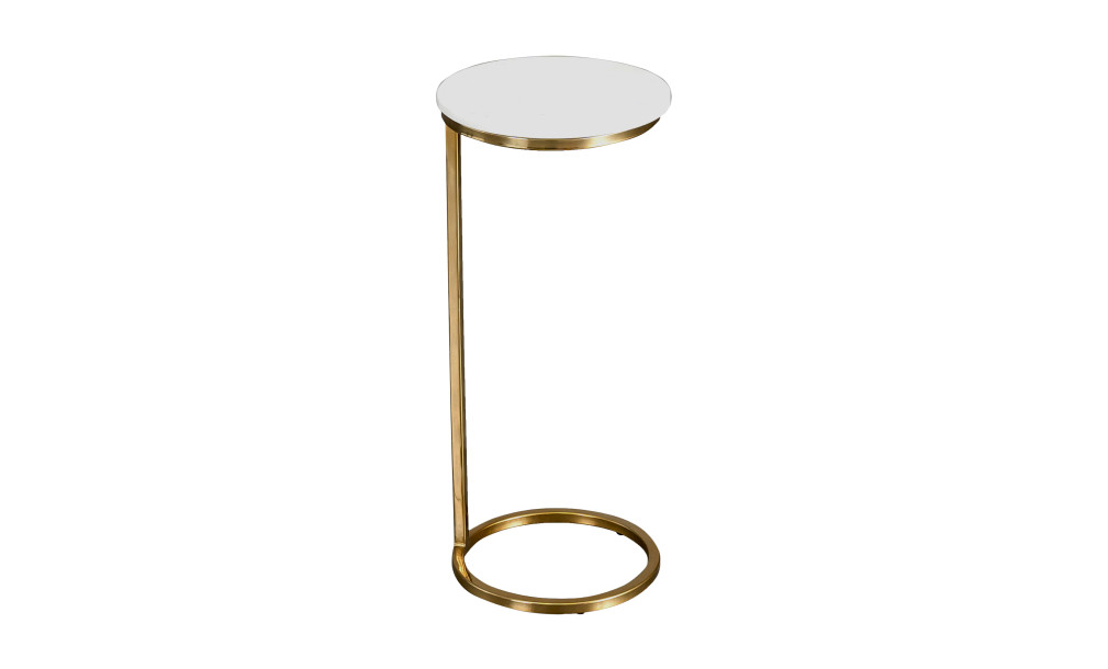 Soho Marble Top Side Table High 