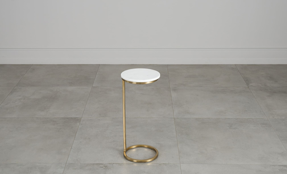 Soho Marble Top Side Table High 