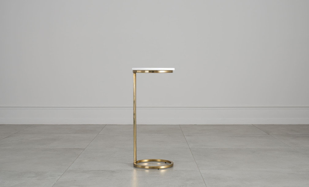 Soho Marble Top Side Table High 