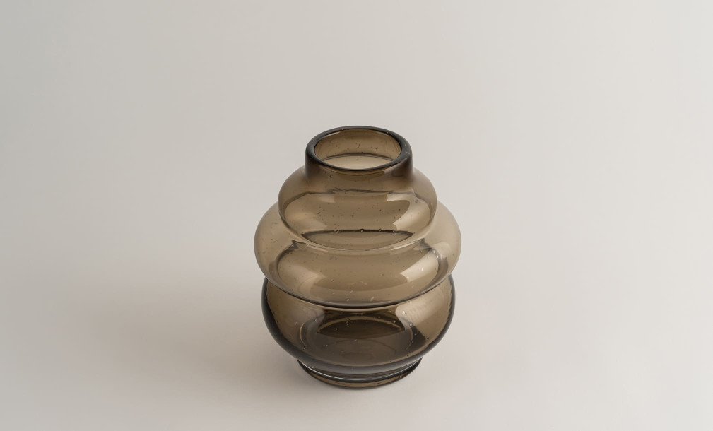 Schorl brown Vase H20 cm
