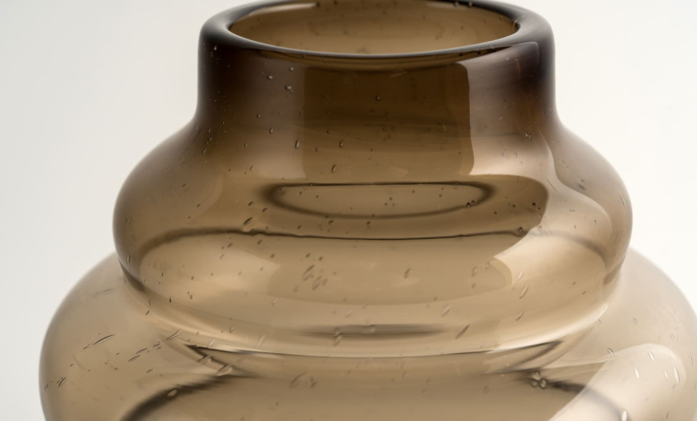 Schorl brown Vase H20 cm