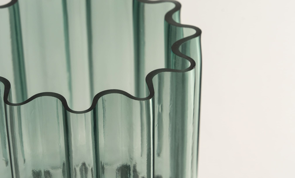 Crystal green Vase H30 cm