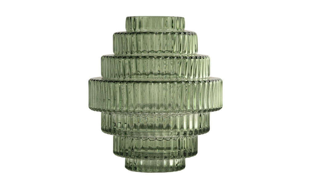Opus Green Vase H17,5 cm