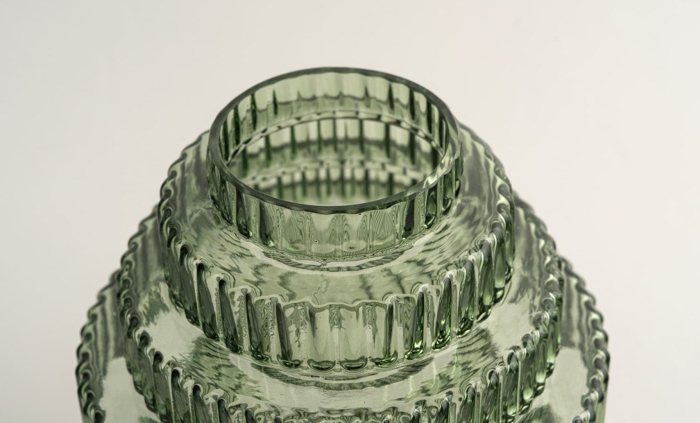 Opus Green Vase H17,5 cm